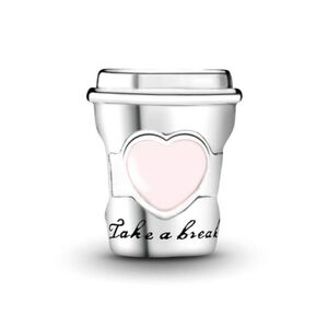 Authentic PANDORA Drink to Go Coffee Cup Charm